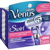 Gillette Venus Swirl  Women's Razor Blade Refills, 6 Refills