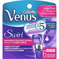 Gillette Venus Swirl  Women's Razor Blade Refills, 6 Refills