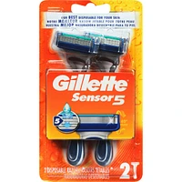 Gillette Sensor5 Men's Disposable Razor - 2 Pack