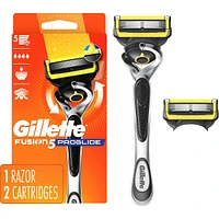 Rasoir Gillette Fusion5 ProGlide Défense pour hommes, 1 manche de rasoir, 2 cartouches, 2x plus de lubrification, manche Flex-pivot et lame de précision pour hommes