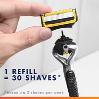 Rasoir Gillette Fusion5 ProGlide Défense pour hommes, 1 manche de rasoir, 2 cartouches, 2x plus de lubrification, manche Flex-pivot et lame de précision pour hommes