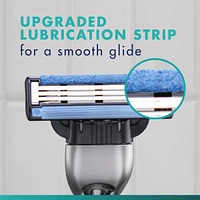 Rasoir Gillette Mach3 pour hommes, 1 manche de rasoir à 3 lames Gillette pour les soins personnels masculins, 2 cartouches de rechange, lames de rasoir avec bande lubrifiante