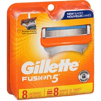 Gillette Fusion5 Razor Refills for Men, 8ct Razor Cartridges, Lubrication Strip, Precision Trimmer for Men, 5-Blade Razor Blades for Close Shave