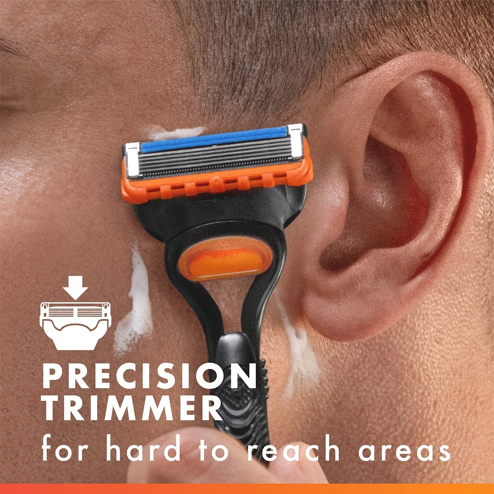 Gillette Fusion5 Razor Refills for Men, 8ct Razor Cartridges, Lubrication Strip, Precision Trimmer for Men, 5-Blade Razor Blades for Close Shave