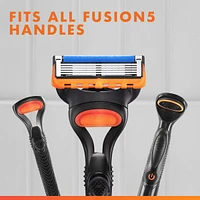 Gillette Fusion5 Razor Refills for Men, 4ct Razor Cartridges, Lubrication Strip, Precision Trimmer for Men, 5-Blade Razor Blades for Close Shave
