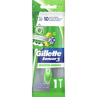 Gillette Sensor3 Sensitive Men's Disposable Razor, 1 Razor