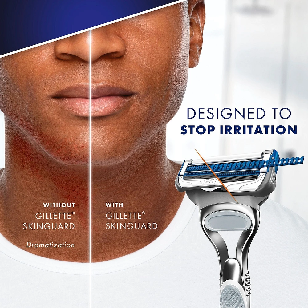 Gillette SkinGuard Men's Razor Blades, 8 Refills