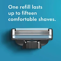 Gillette Mach3 Razor Blade Refills, 12ct Razor Cartridges, Razor Refills for Men With Lubrication Strip,  3-Blade Razor Blades for Close Shave