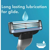 Gillette Mach3 Razor Blade Refills, 12ct Razor Cartridges, Razor Refills for Men With Lubrication Strip,  3-Blade Razor Blades for Close Shave