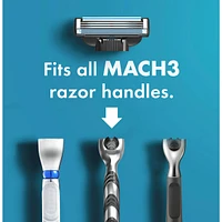 Gillette Mach3 Razor Blade Refills, 12ct Razor Cartridges, Razor Refills for Men With Lubrication Strip,  3-Blade Razor Blades for Close Shave
