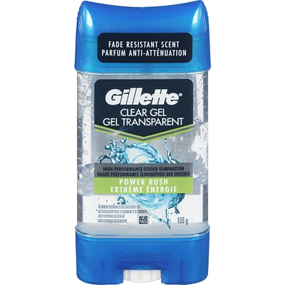 Gillette Clear Gel High Performance Antiperspirant and Deodorant, Power Rush