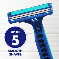 Gillette Sensor2 Plus Pivoting Head Men’s Disposable Razors, 15 Count