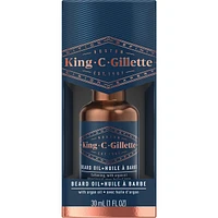 King C. Gillette Beard Oil with argan oil for a smooth, soft beard, 1oz