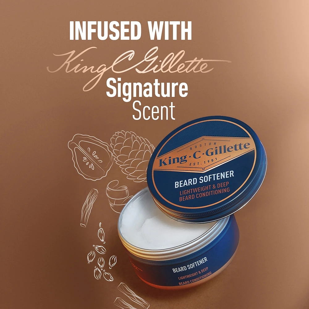 King C. Beard Softener, beard balm with argan oil for beard softening and deep conditioning