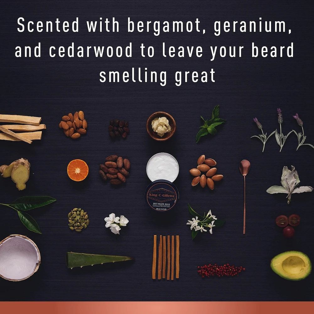 King C. Beard Softener, beard balm with argan oil for beard softening and deep conditioning
