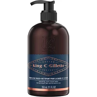 King C. Gillette 3in1 Beard, Face & Hair Wash with King C. Gillette Signature Scent, 11.8oz