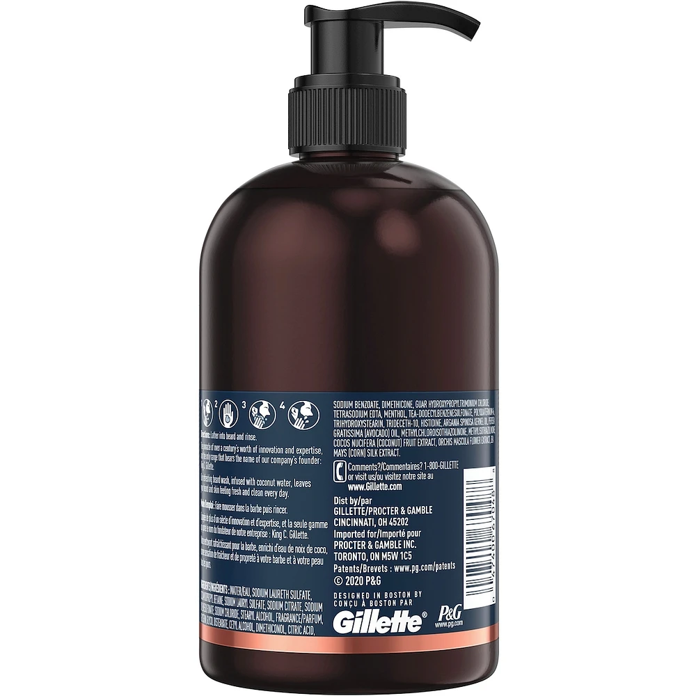 King C. Gillette 3in1 Beard, Face & Hair Wash with King C. Gillette Signature Scent, 11.8oz