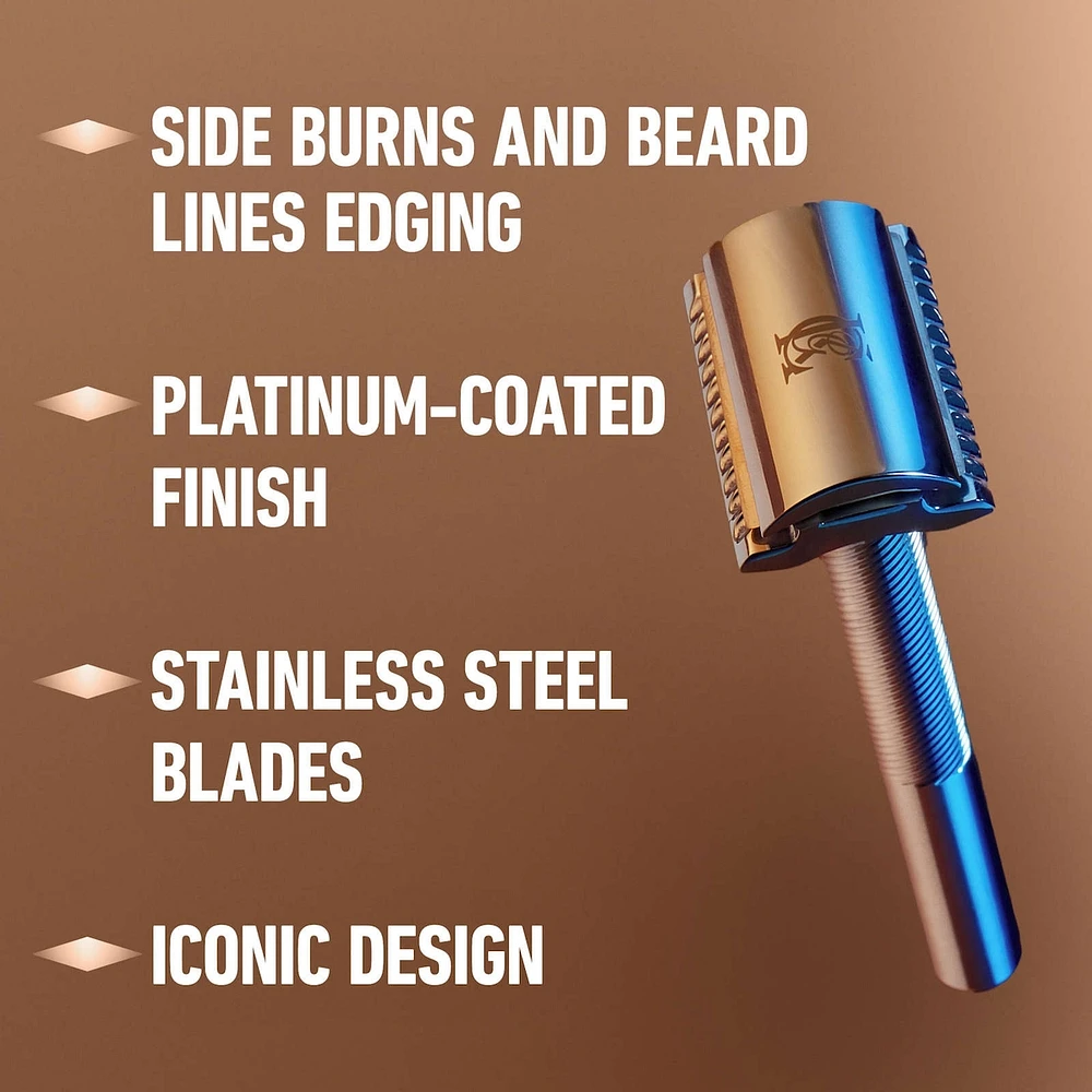 King C. Gillette Double-Edge Safety Razor Refill blades for better control, 10 count
