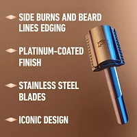 King C. Gillette Double Edge Safety Razor Handle and 5 stainless-steel blades with anti-friction coating