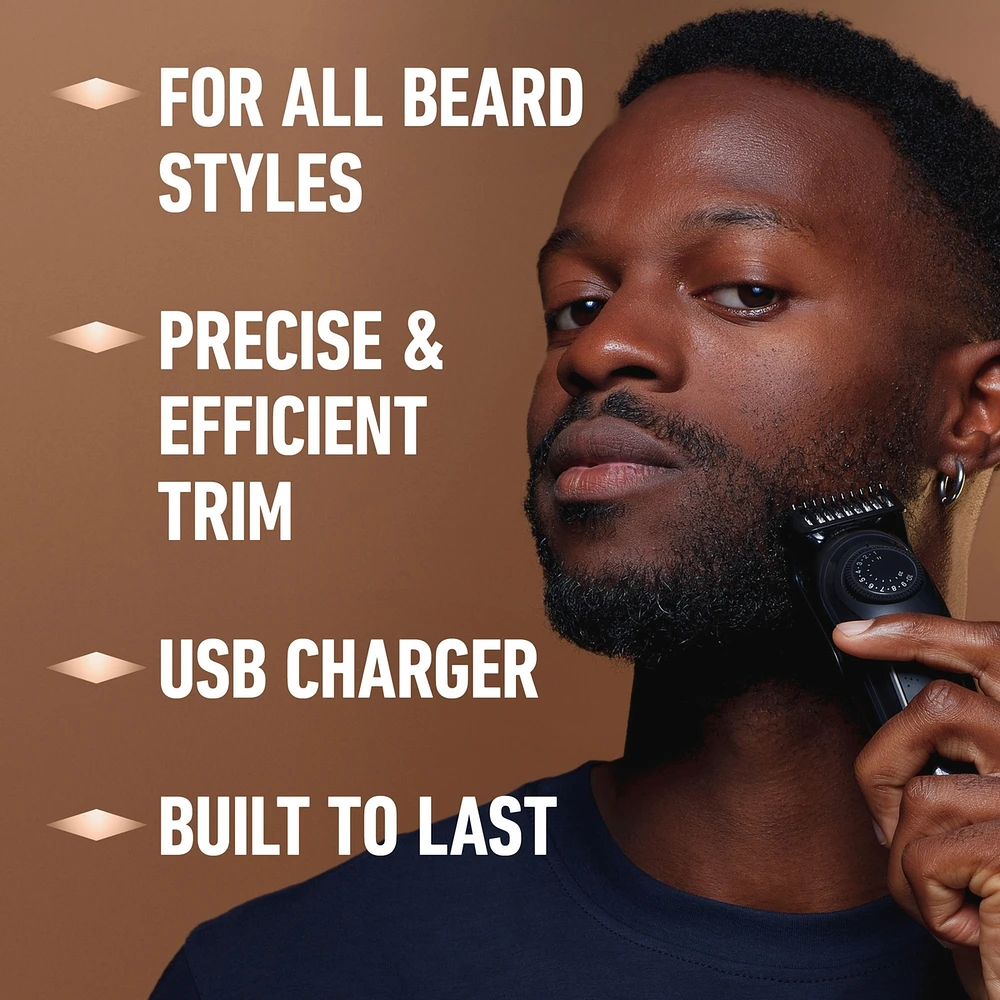 Tondeuse à barbe King C. Gillette avec cadran de précision avec 40 ajustements de longueur de barbe adaptés à tous les styles de barbe