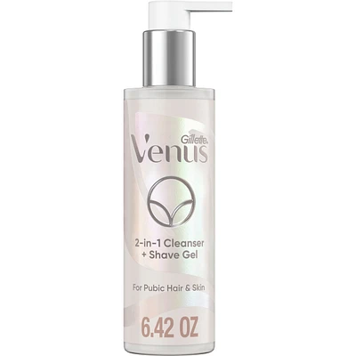 for Pubic Hair and Skin, 2-in-1 Cleanser + Shave Gel