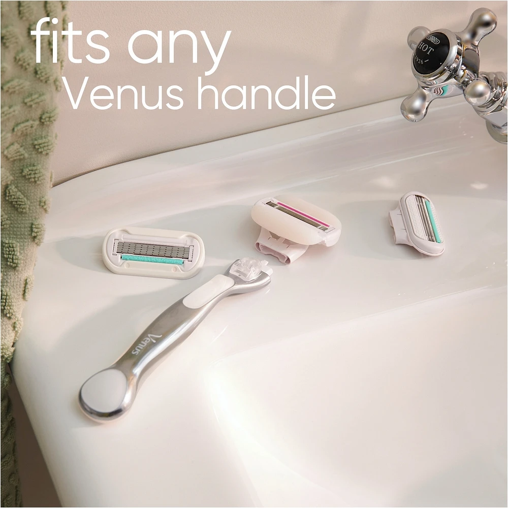 Gillette Venus Deluxe Smooth Sensitive Women's Razor Handle + 3 Blade Refills