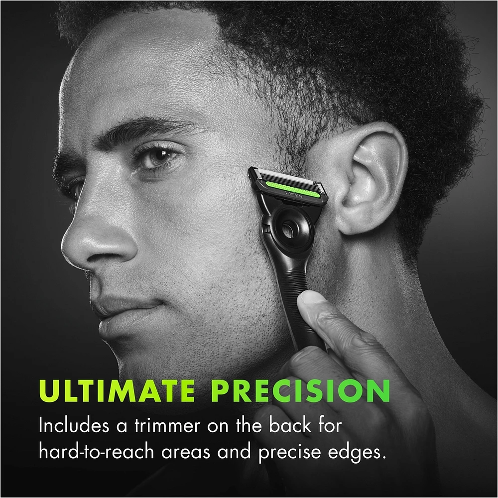 Razor Blade Refills, Compatible with GilletteLabs with Exfoliating Bar and Heated Razor, 4 Refills