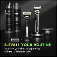 Razor Blade Refills, Compatible with GilletteLabs with Exfoliating Bar and Heated Razor, 4 Refills