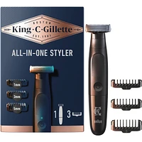 Tondeuse tout-en-un King C. Gillette avec la nouvelle technologie CenterCut pour une efficacité et une proximité optimales, une conception sans fil et un rasage facile et rapide