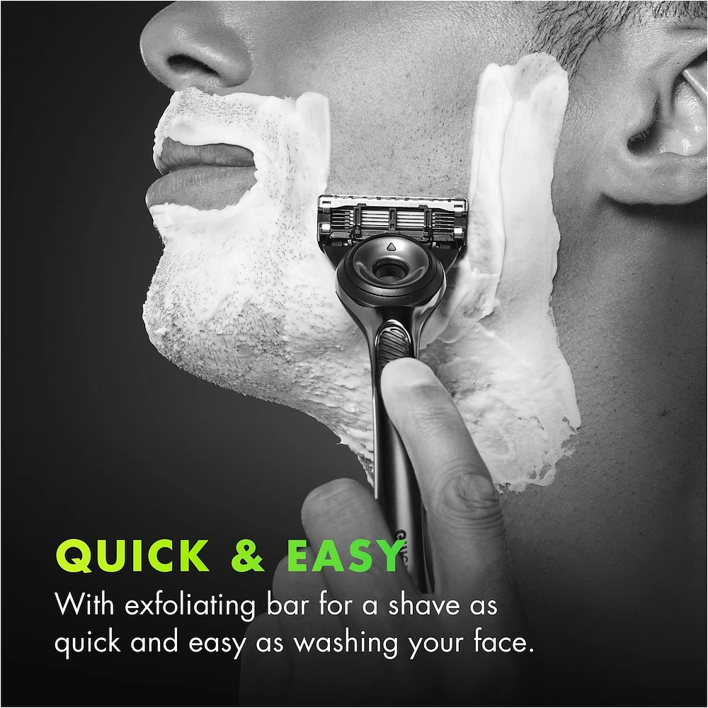 GilletteLabs with Exfoliating Bar Razor for Men - 1 Handle, 1 Razor Blade Refill