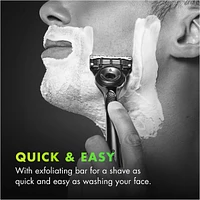GilletteLabs with Exfoliating Bar Razor for Men - 1 Handle, 1 Razor Blade Refill