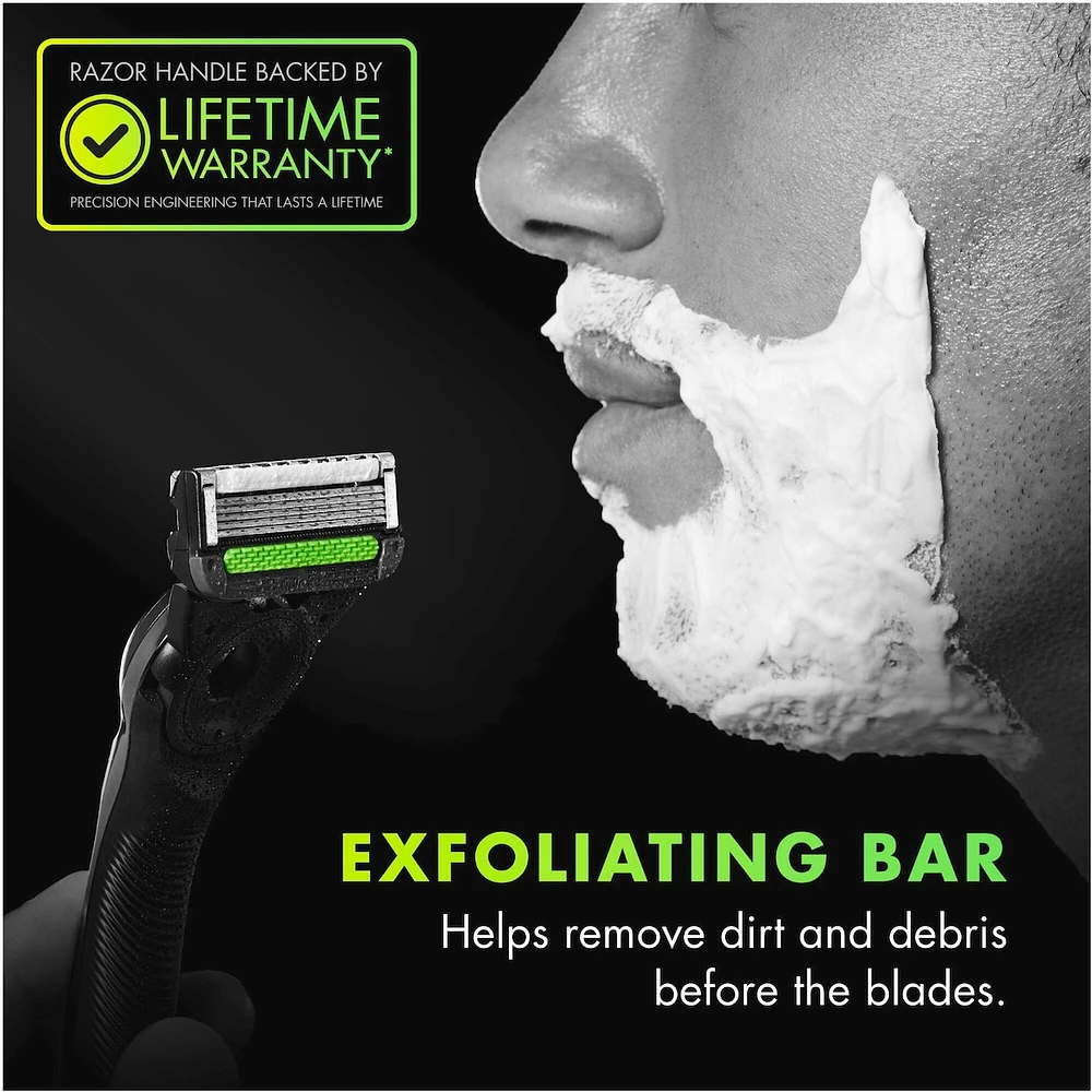 GilletteLabs with Exfoliating Bar Razor for Men - 1 Handle, 1 Razor Blade Refill