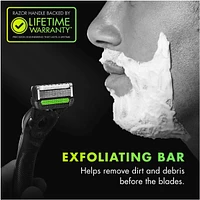GilletteLabs with Exfoliating Bar Razor for Men - 1 Handle, 1 Razor Blade Refill