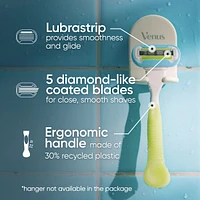 Venus Extra Smooth Women's Handle + 2 Razor Blade Refills + Satin Care Ultra Sensitive Shave Gel, 7oz, Includes Travel Cart Cover