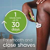 Venus Extra Smooth Women's Handle + 2 Razor Blade Refills + Satin Care Ultra Sensitive Shave Gel, 7oz, Includes Travel Cart Cover