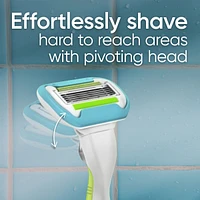 Venus Extra Smooth Women's Handle + 2 Razor Blade Refills + Satin Care Ultra Sensitive Shave Gel, 7oz, Includes Travel Cart Cover