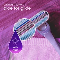 Miami Midnight Smooth Women's Disposable Razors with Aloe