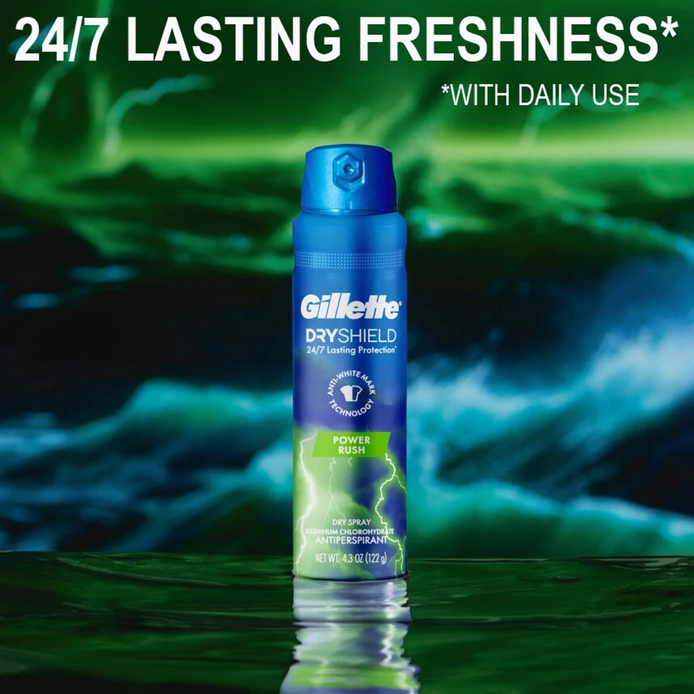Antisudorifique et désodorisant en aérosol Gillette pour hommes