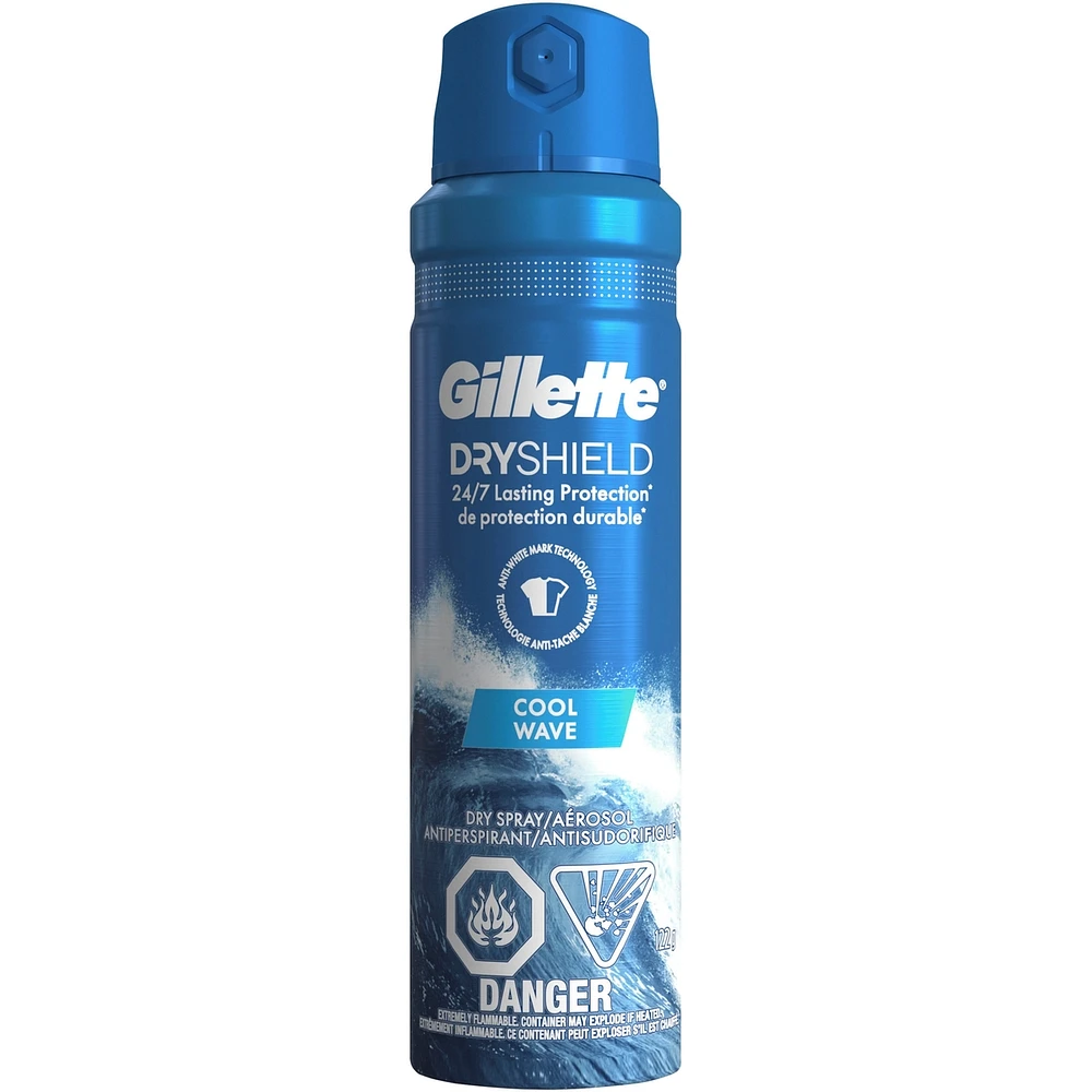 Antisudorifique et désodorisant en aérosol Gillette pour hommes, Vague fraîche