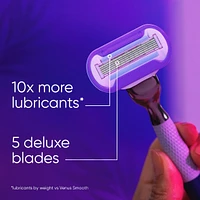 Miami Midnight Extra Smooth Sensitive Women's Razor Refills, 6 ct