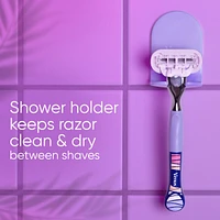 Miami Midnight Extra Smooth Sensitive Women's Razor Refills, 6 ct