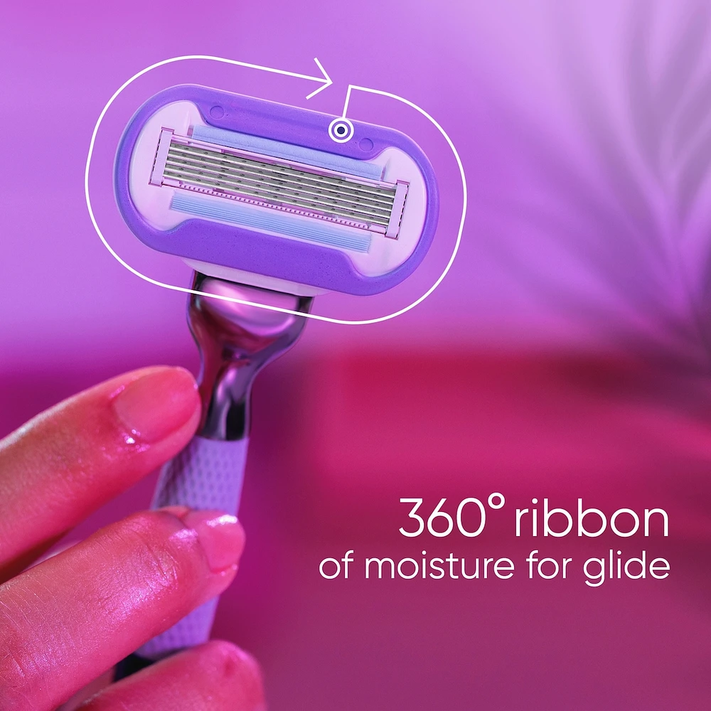 Miami Midnight Extra Smooth Sensitive Women's Razor Refills, 6 ct