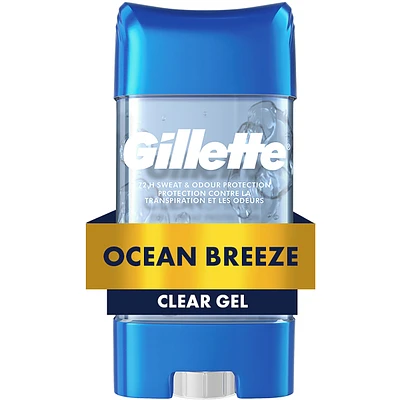 Clear Gel Antiperspirant and Deodorant for Men Ocean Breeze Scent