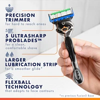 Rasoir  ProGlide pour hommes, 1 manche de rasoir, 2 cartouches de rechange, manche de rasoir Flex-pivot et lame de précision pour hommes