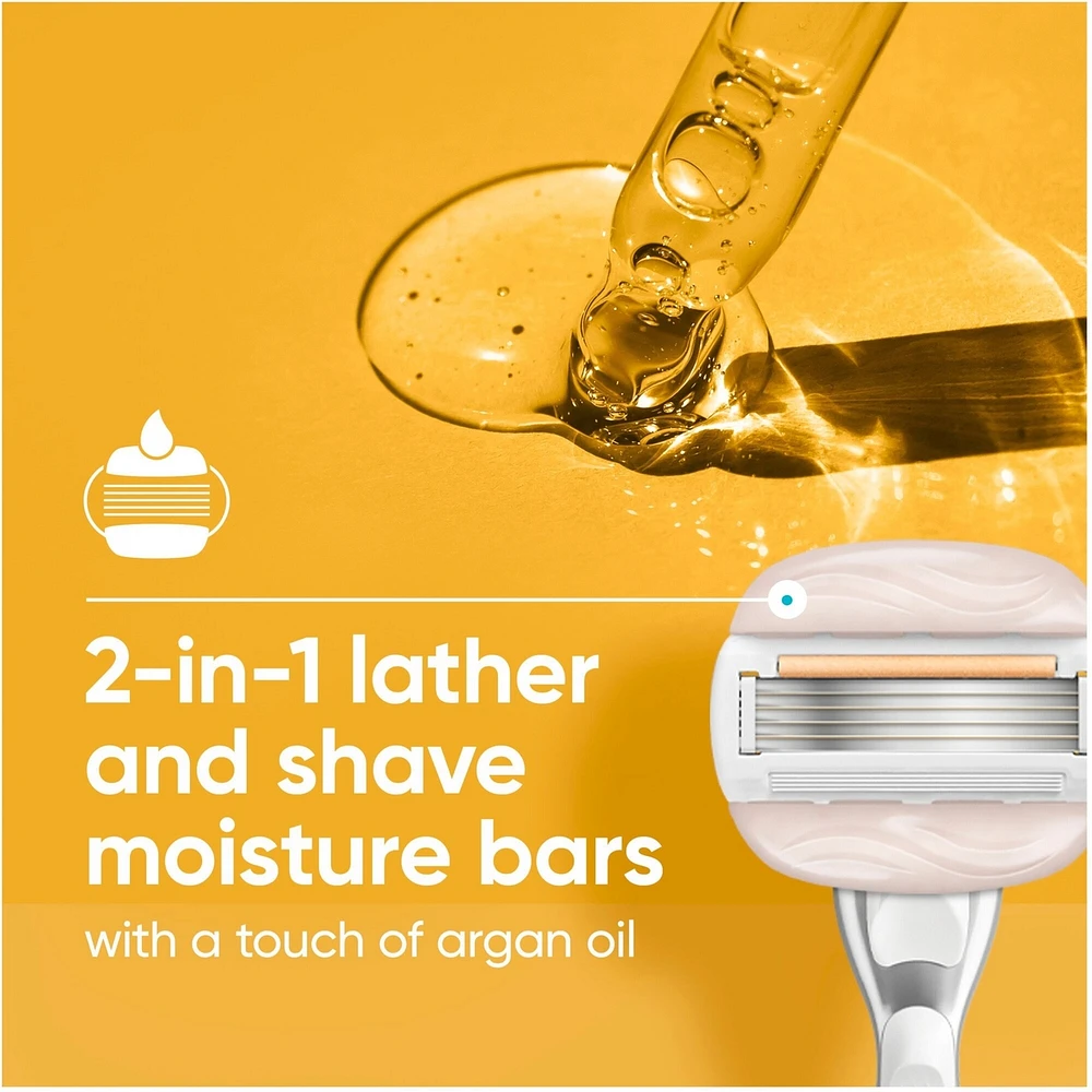 Venus MoistureGlide Women's Razor Blades, With Built-in Shave Gel Bars