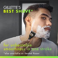 Rasoir Gillette Labs pour hommes avec barre exfoliante, édition noire et dorée, 1 manche, 3 cartouches de rechange, comprend un étui de voyage pour un rangement pratique lors de vos déplacements