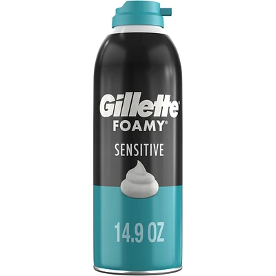 Gillette Foamy Sensitive Shave Foam For Men, Sensitive Skin, 14.9oz