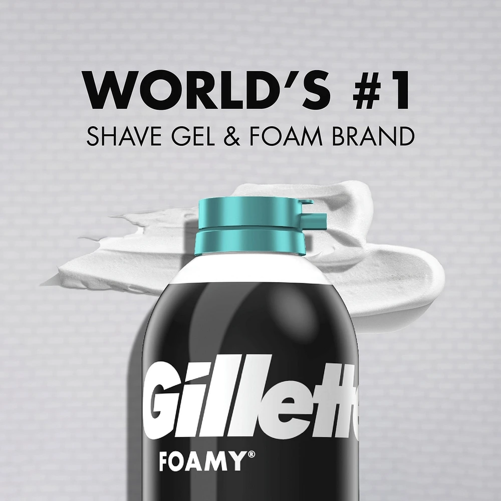 Gillette Foamy Sensitive Shave Foam For Men, Sensitive Skin, 14.9oz
