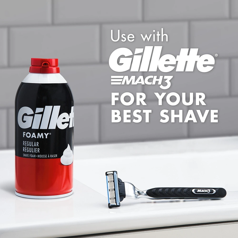 Mousse à raser pour hommes Gillette Foamy originale, parfum Original, 507 g (14,9 oz)