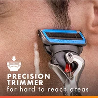 Gillette Fusion5 ProGlide Chill Shaving Razor for Men, 1  Razor Handle, 2 Refills, 2x Cooling Lubrication, FlexBall Handle and Precision Trimmer